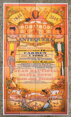 affiche corrida de piedras rojas à antequera